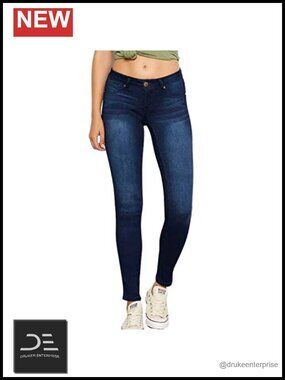 Mid-Rise Butter Skinny Jeans 30" Inseam Extra Stretch Casual